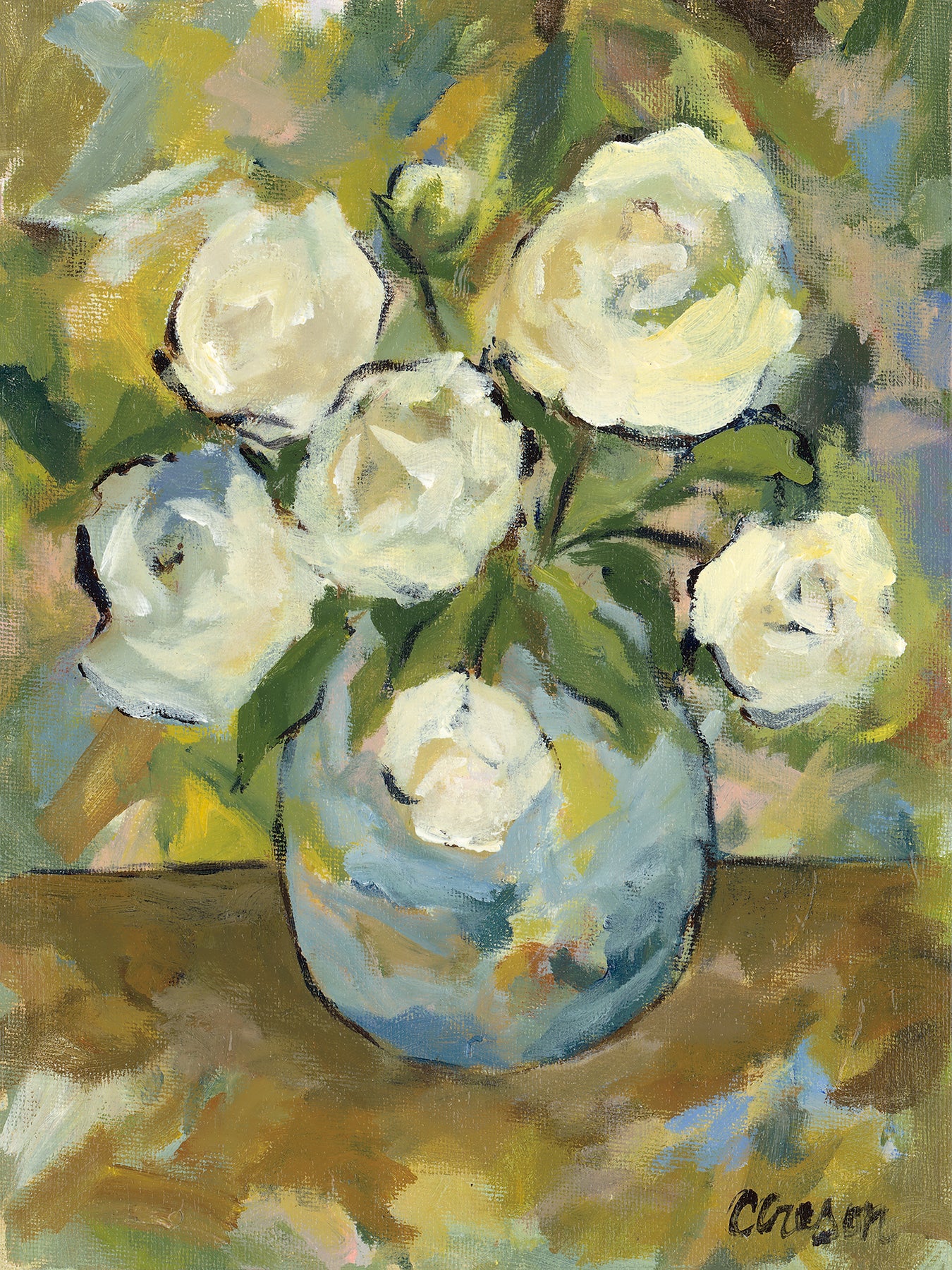 Peonies in Blue - Fine Art Print